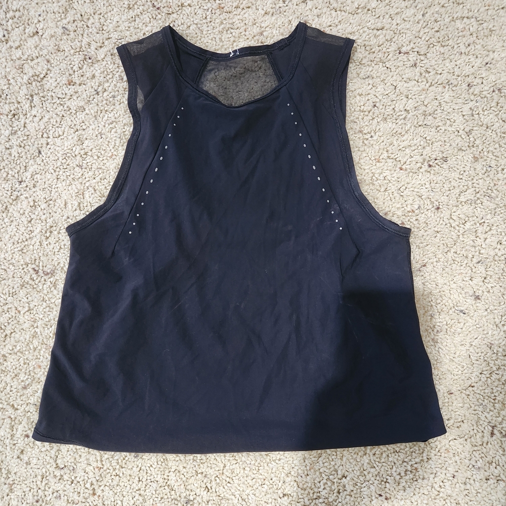 lululemon athletica Black Mesh-Back Sleeveless Tank